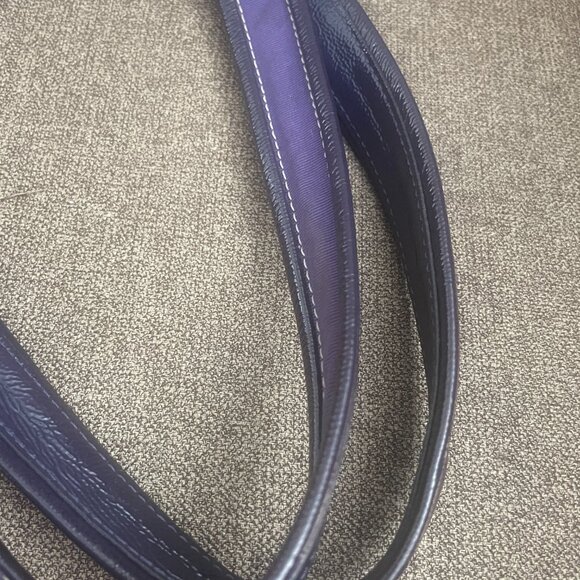 COACH Poppy Plaid Glam Tote Purple red Patent leather trim Bag - Picture 12 of 14